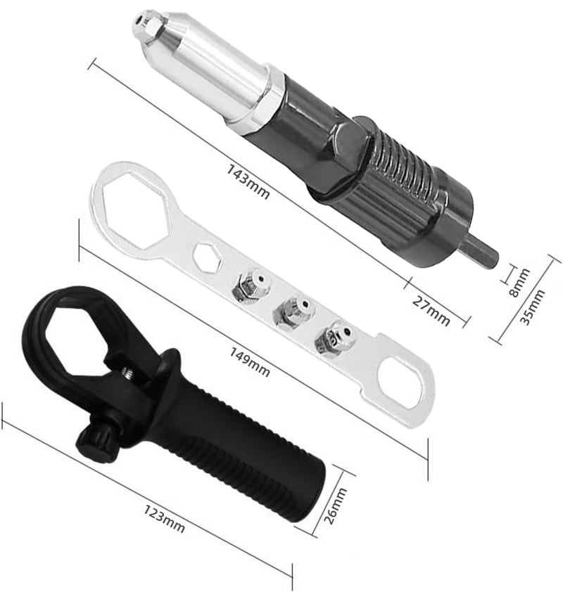 🔥Professional Electric Rivet Gun Adapter Kit