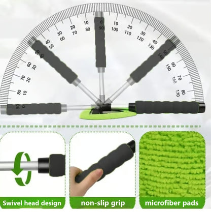 🔥🚗Microfiber cleaning tool for car windshields with extendable handle