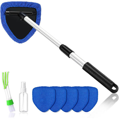 🔥🚗Microfiber cleaning tool for car windshields with extendable handle