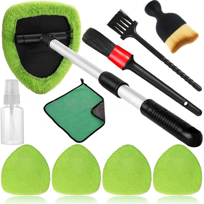 🔥🚗Microfiber cleaning tool for car windshields with extendable handle