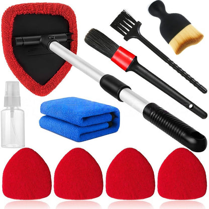🔥🚗Microfiber cleaning tool for car windshields with extendable handle