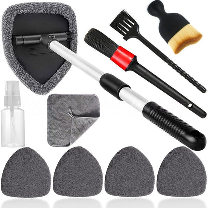 🔥🚗Microfiber cleaning tool for car windshields with extendable handle