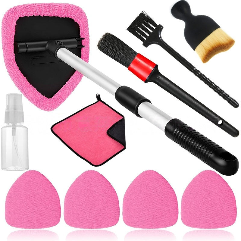 🔥🚗Microfiber cleaning tool for car windshields with extendable handle