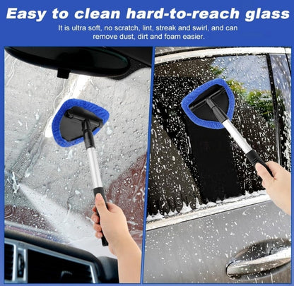 🔥🚗Microfiber cleaning tool for car windshields with extendable handle