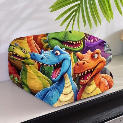 🎄🎅Cute smiling dinosaur flannel blanket