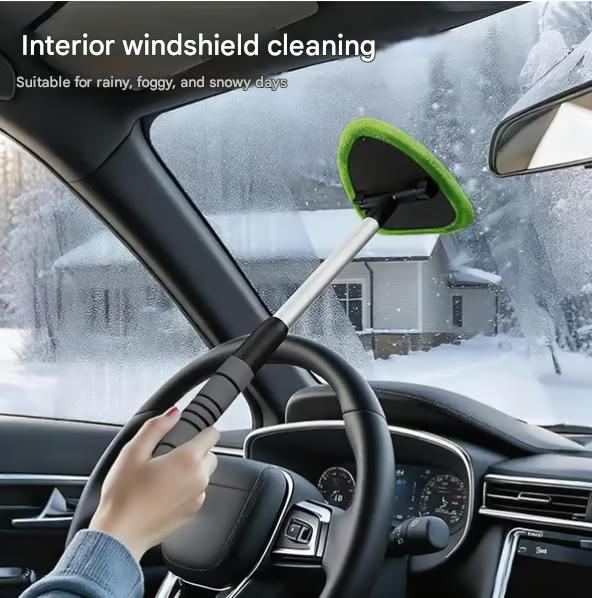 🔥🚗Microfiber cleaning tool for car windshields with extendable handle