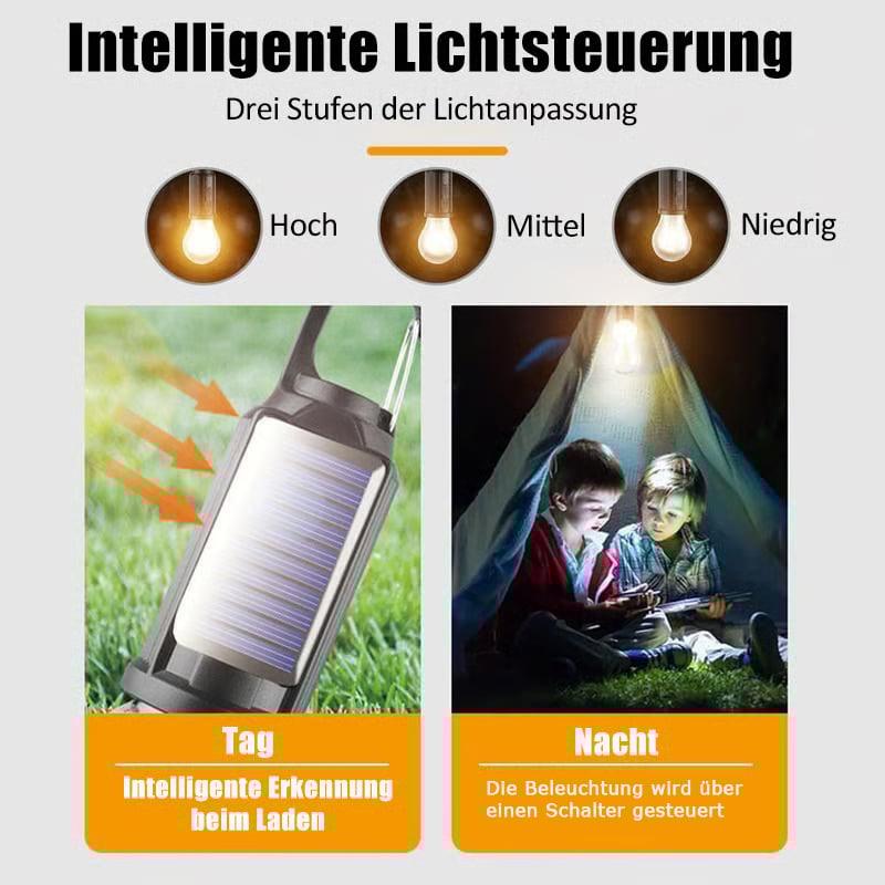 🔥Solar Tent Lights USB Rechargeable Led Camping Lantern